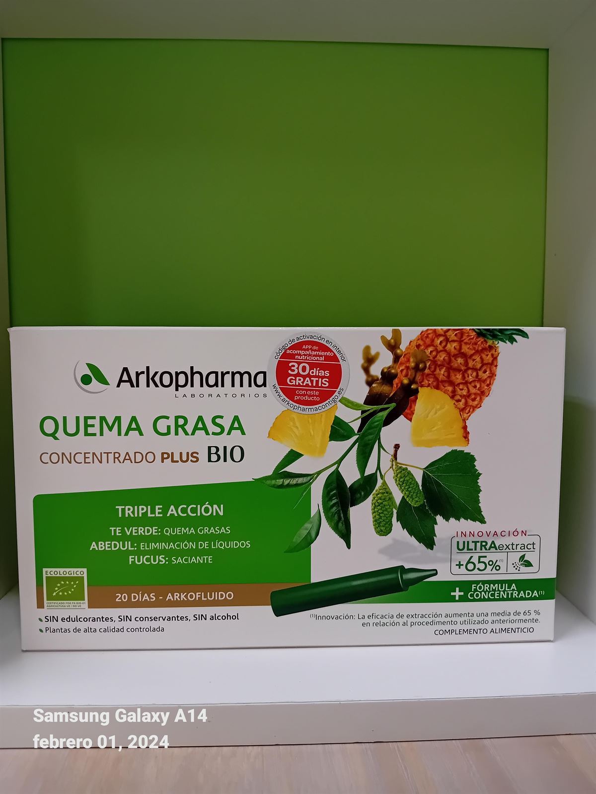ARKOFLUÍDO QUEMA GRASA CONCENTRADO PLUS BIO 20 AMP. - Imagen 1