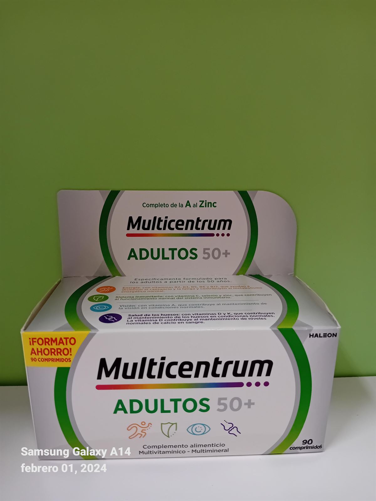 MULTICENTRUM ADULTOS 50 + 90 COMPRIMIDOS - Imagen 1