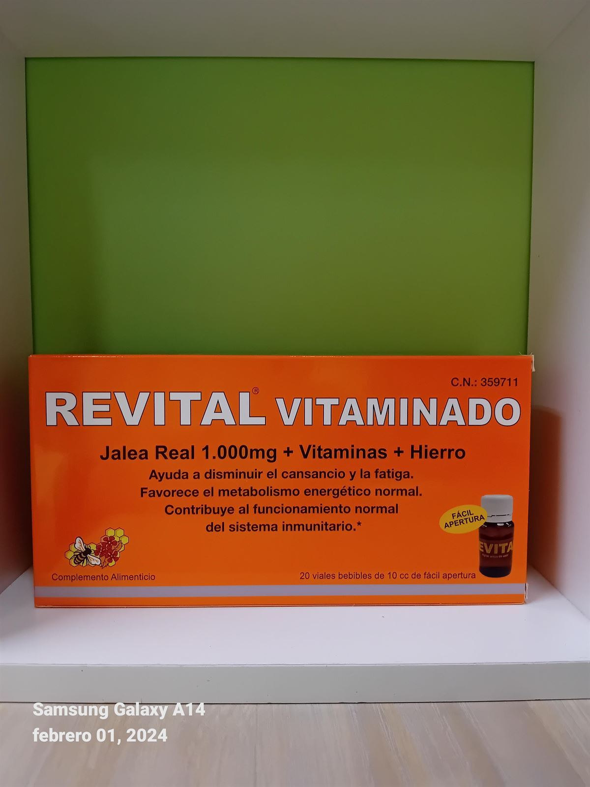 REVITAL VITAMINADO 20 VIALES BEBIBLES DE 10 CC - Imagen 1