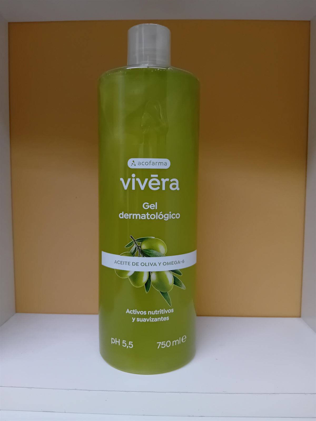 VIVERA GEL DERMATOLÓGICO ACEITE DE OLIVA Y OMEGA-6 750 ML - Imagen 1